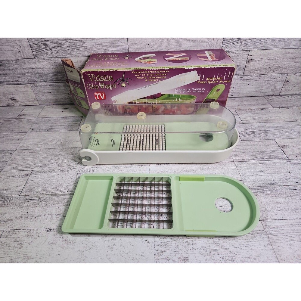 Vintage VIDALIA CHOP WIZARD Chop or Dice Fruits Vegetables Onions Eggs COMPLETE